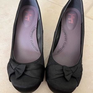 Jelly pop Black Heels with Bow